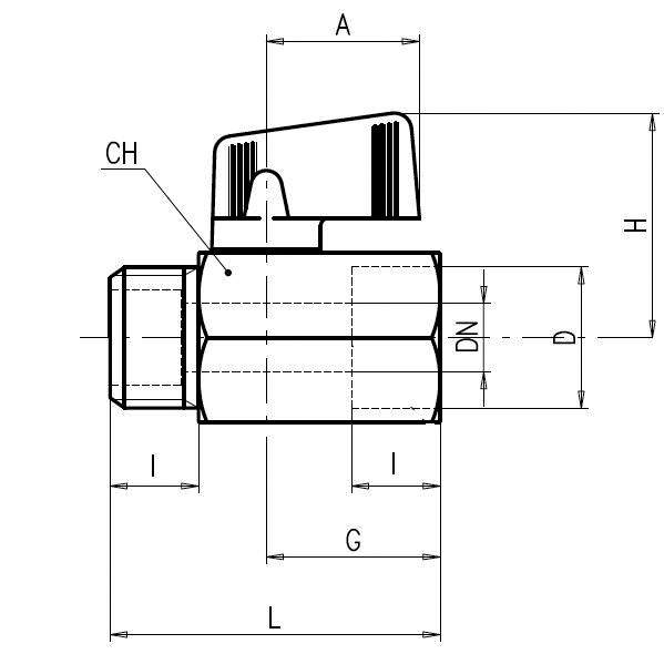 Ball Valve, Mini - Male x Female