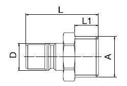 Connector Nipple With Valve Short edition