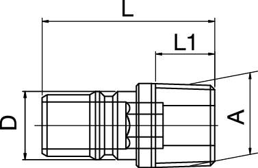 Connector Nipple with Internal Hex.
