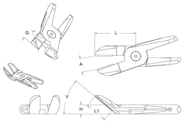 GPT Series - Long Blade Deep Angle 40/30 Degree