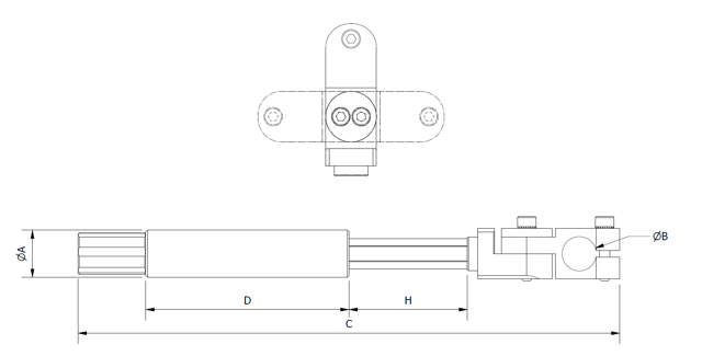 Gripper Suspension Smooth Body (Non-rotative) Adjustable Clamp